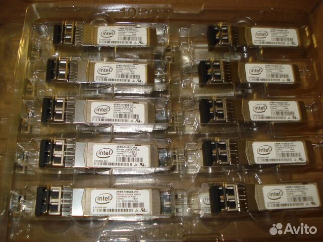 За 10шт SFP+ 10G SR Intel afbr-703SDZ-IN2 10Gb