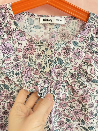 Милая хлопковая блузка рубашка кофта 116