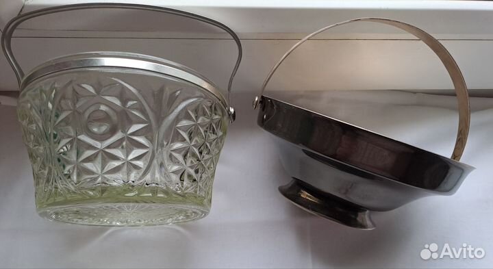 Конфетница мельхиор +ложки