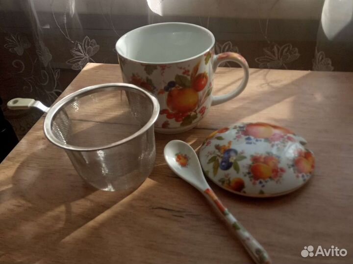 Заворная кружка фарфор 4предмета
