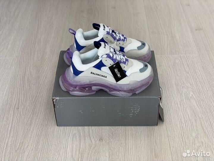 Balenciaga Triple-S Clear Sole White Purple