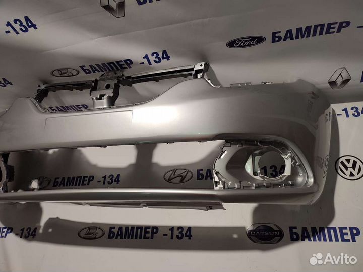 Бампер передний Рено Логан 2 Серебристый