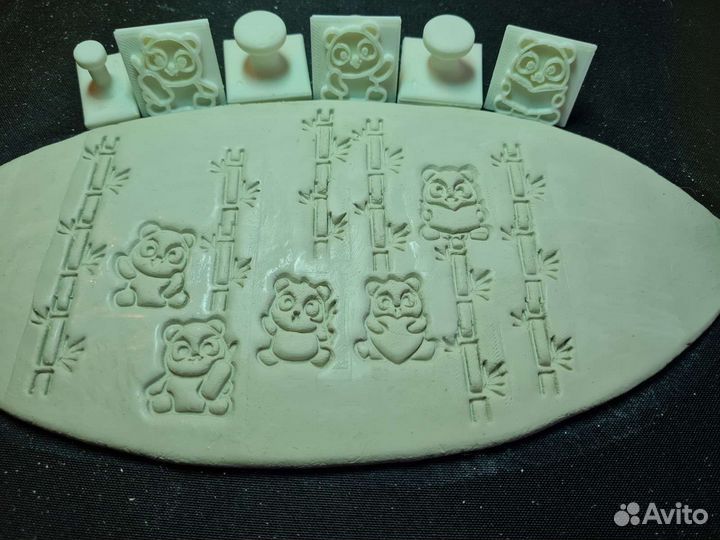 Штампы для глины пандочки набор