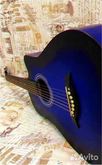 Гитара синяя