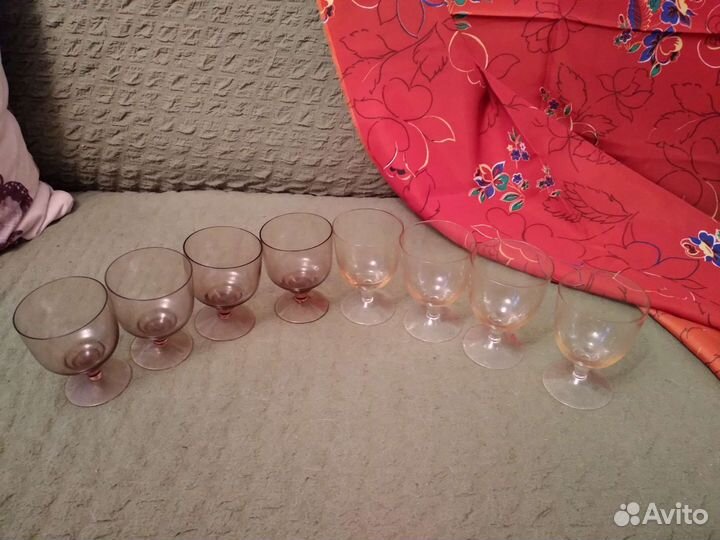 Бокалы из цветного стекла СССР