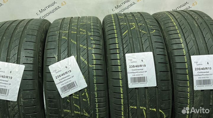 Continental ContiSportContact 5P 235/40 R19 94Y