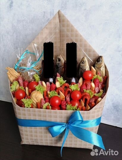 Мужские букеты съедобные. Подарок на 23 февраля