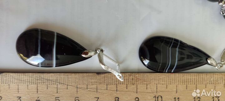 Колье ожерелье из натуральных камней агат