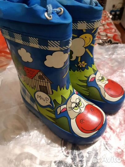 Детские резиновые сапоги 22 размер