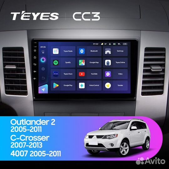 Магнитола Teyes CC3 3/32 для Mitsubishi Outlander