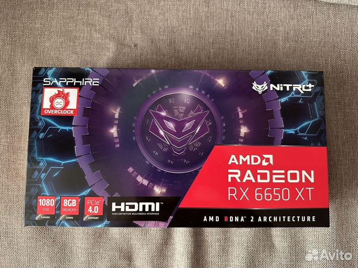 Видеокарта Sapphire AMD Radeon RX 6650 XT nitro+