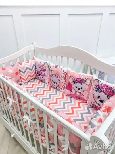 Бортики в детскую кроватку (комплект)