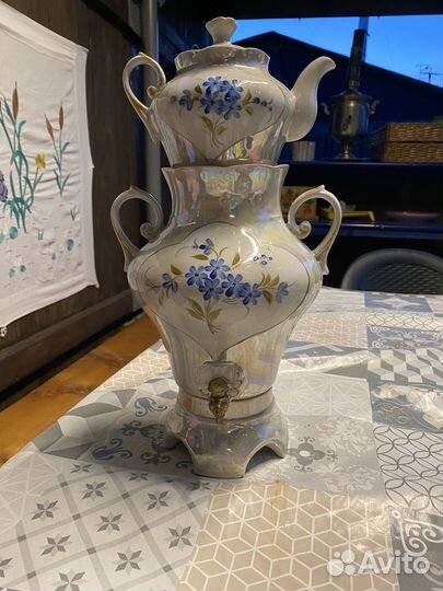 Самовар электрический фарфоровый