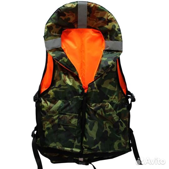 Жилет спасательный 60-100кг универсальный двухстор