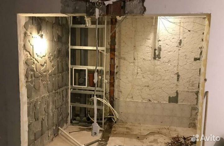 Демонтаж стен, квартир, домов, снос зданий, бань