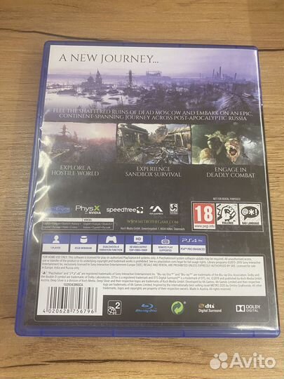 Метро: Исход (Metro Exodus) диск для PS4 б/у