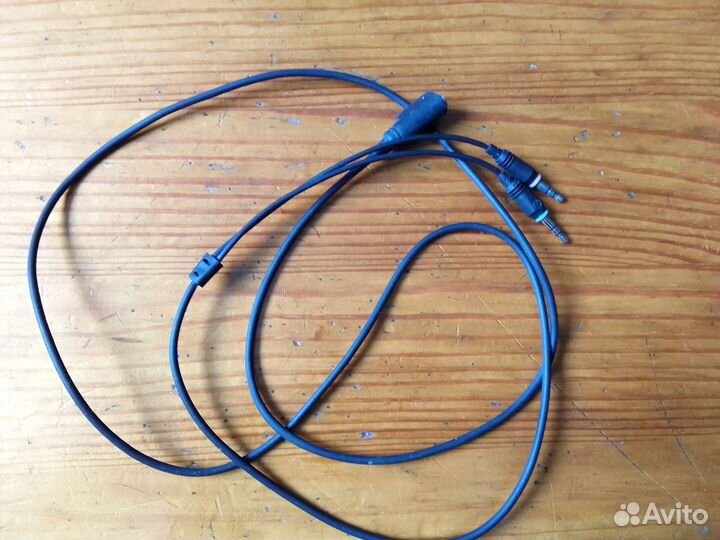 Переходник jack 3.5 4pin на 2 jack 3.5 3pin