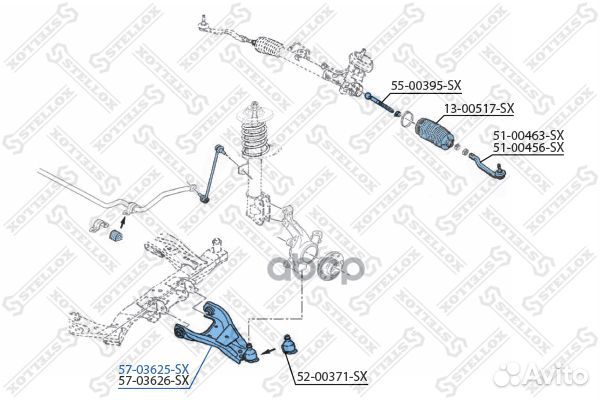 Рычаг нижний левый Dacia Duster 10 5703625SX