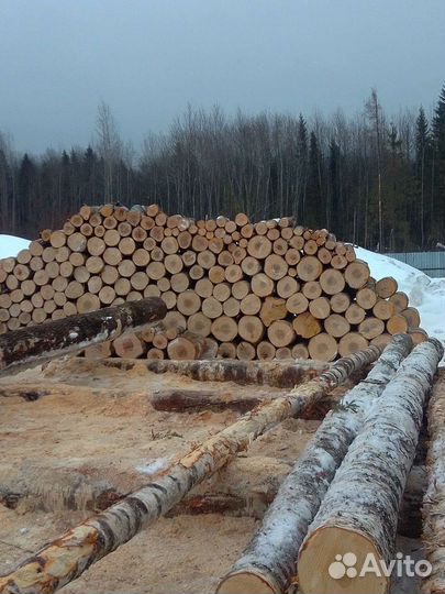 Дрова колотые, тракторная телега