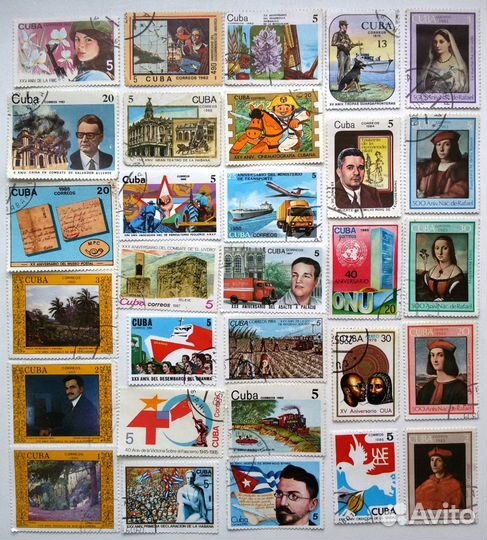 Марки иностранные 56 штук Юбилейные даты