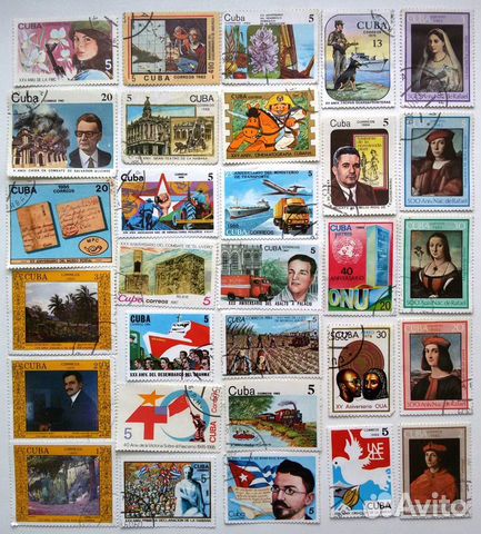 Марки иностранные 56 штук Юбилейные даты