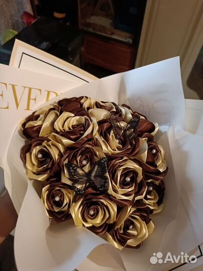 Букет из атласных лент