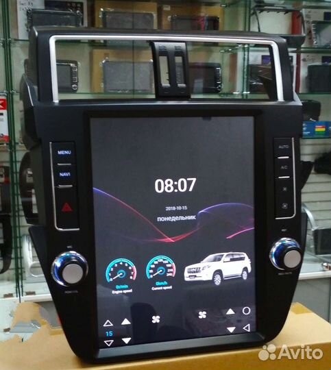 Toyota Land Cruiser Prado магнитола Android Тесла