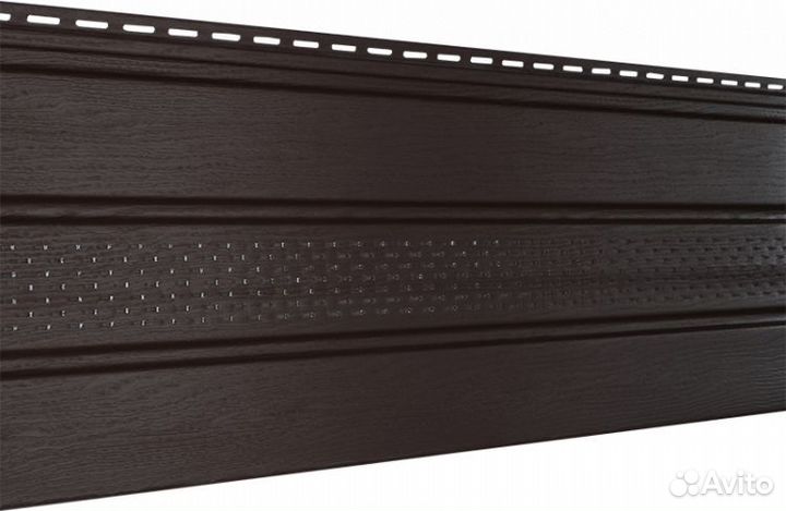 Софит с частичной перфорацией коричневый