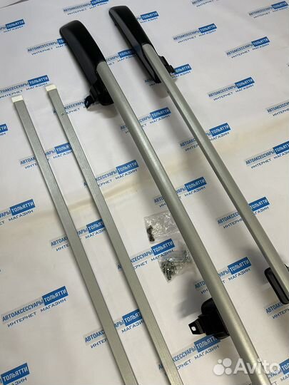 Рейлинги усиленные Шевроле-Нива серебряный муар