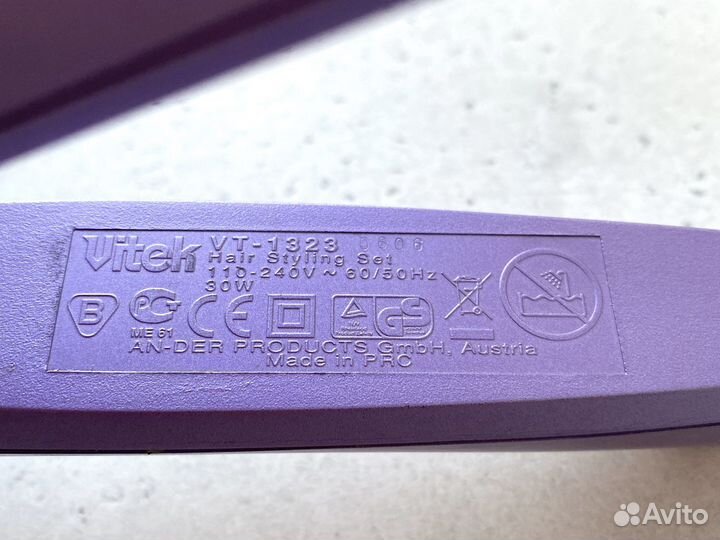 Выпрямитель Vitek, Витек, утюжок, плойка