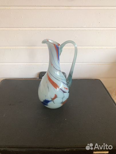 Кувшин цветное стекло СССР