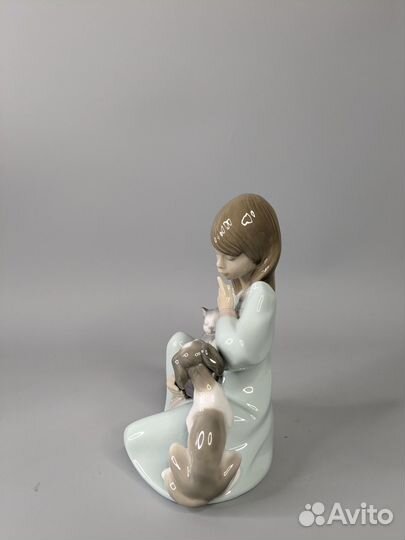 Статуэтка Lladro девочка с кошкой
