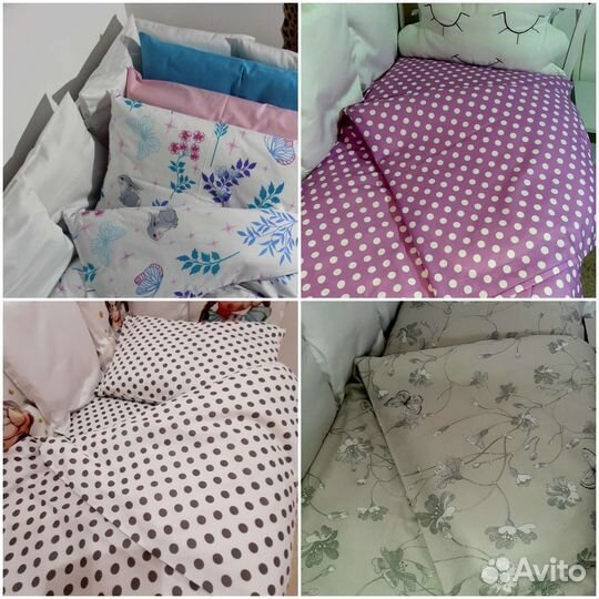 Детское постельное белье в кроватку комплект новое