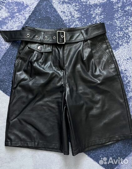 Шорты экокожа