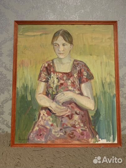 Картина Воробьева Н.Д 63х53 Портрет девушки
