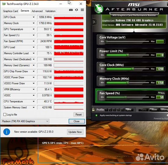 RX 480 gigabyte 4GB Видеокарта