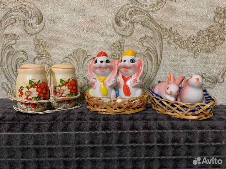 Набор для специй зайчики на подставке