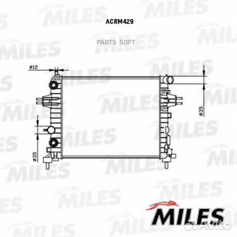 Miles acrm429 Радиатор opel astra H 1.4/1.8 04