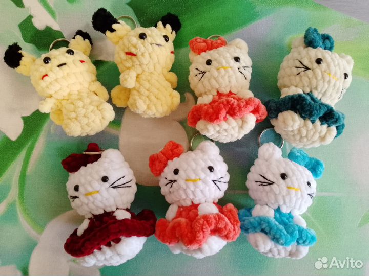 Плюшевые игрушки брелки, брелоки, ручная работа