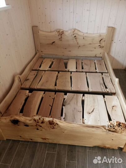 Кровати из слеба, массив, ручная работа