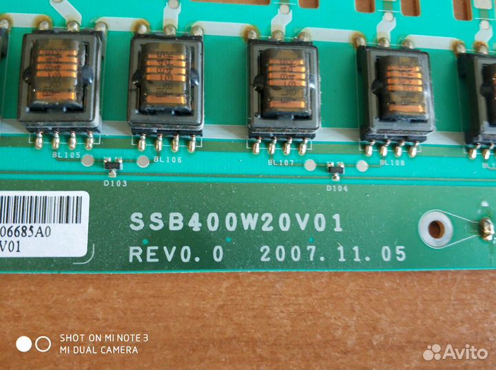 Инвертор SSB400W20V01, inv40b20d, тв Samsung LE40A