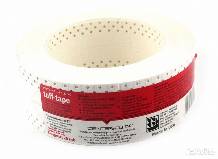 Влагоустойчивая армирующая лента tuff-tape 30м