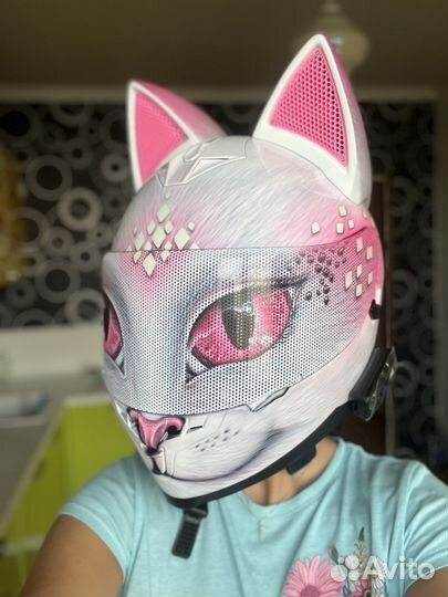 Мотошлем кошка женский s nitrinos