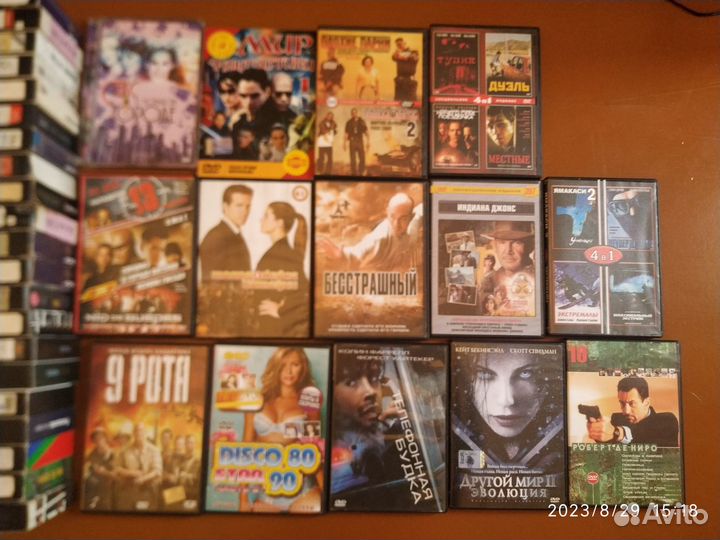 Видеокассеты vhs и DVD диски