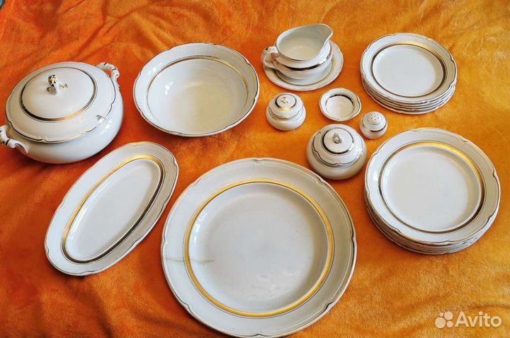 Сервиз столовый, посуда ссср, стекло, тарелки