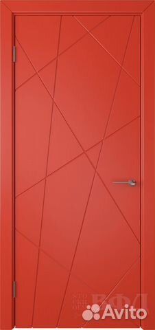 Межкомнатная дверь эмаль VFD Флитта, глухая, красн