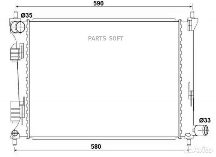 Радиатор KIA RIO 12- 1.2
