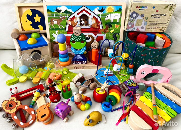 Деревянные развивающие игрушки Ходунки