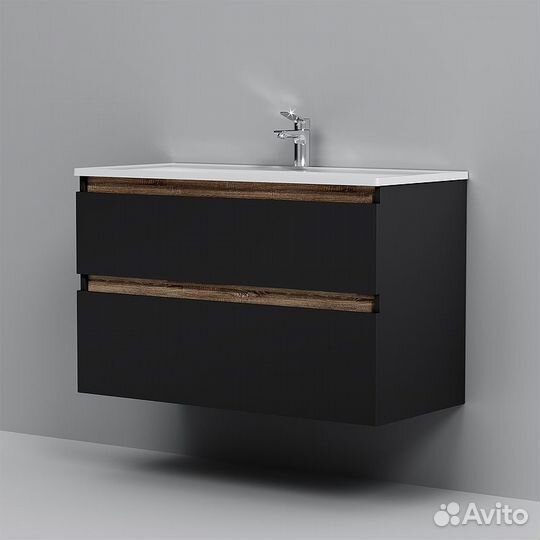 Тумба под раковину AM.PM X-Joy 100 M85afhx1002BM подвесная Черная матовая