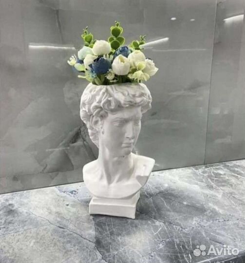 Гипсовое кашпо Давид 29 см